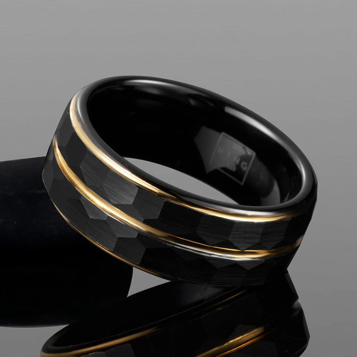 Pretty Rings Black Black Rings and Bands - The Ring Shop