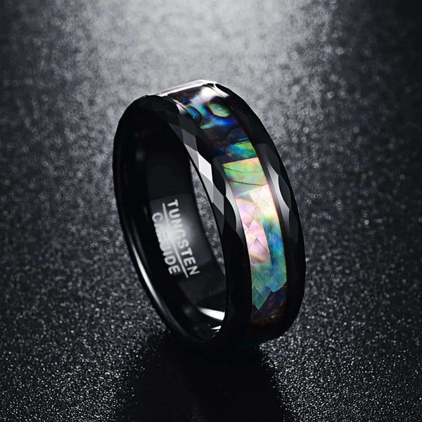 Three Keys Jewelry, Jewelry, Three Keys Jewelry Abalone Shell Inlay  Tungsten Ring